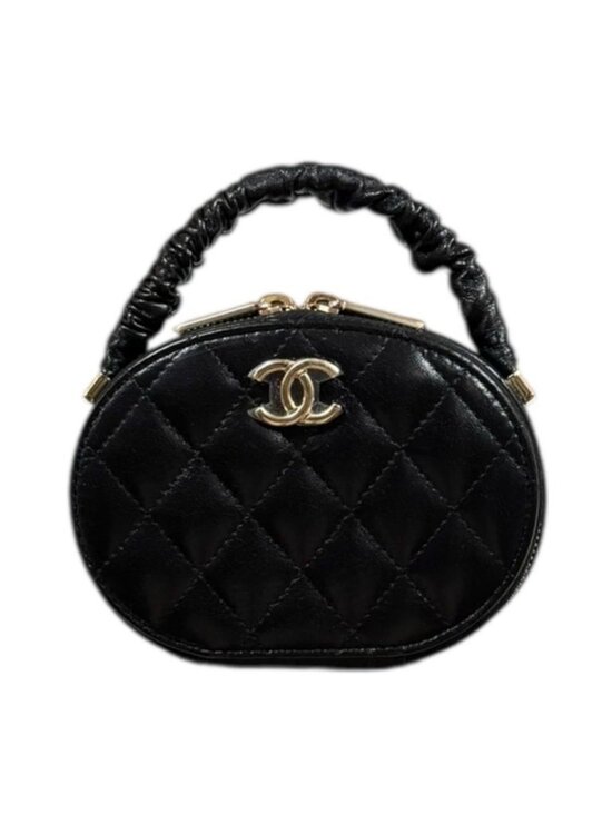 Chanel Handbags - ★SOLD★ Chanel Vanity Bag Quilted Handbag Leather Black